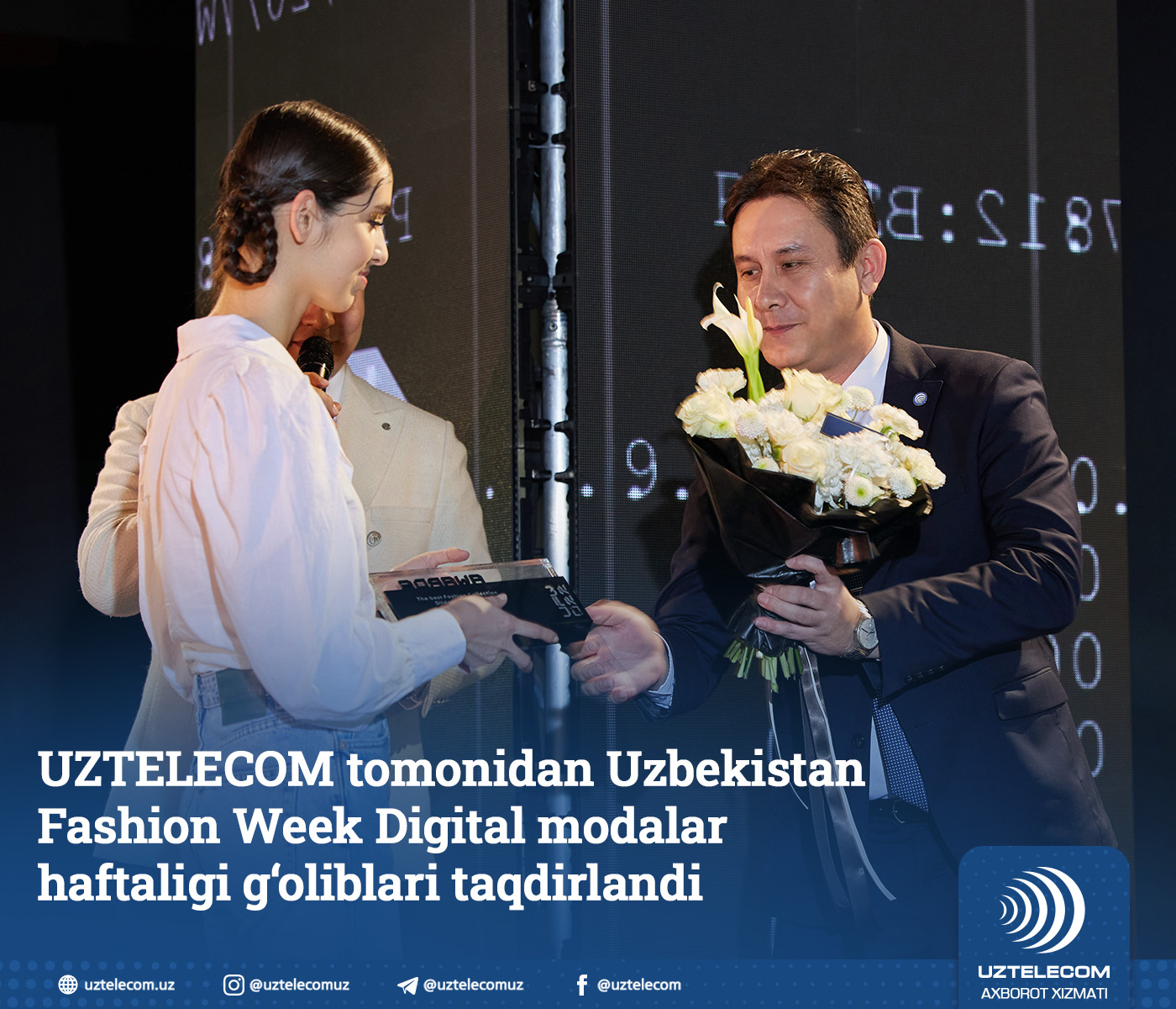 UZTELECOM поздравил победителей Недели моды Uzbekistan Fashion Week Digital